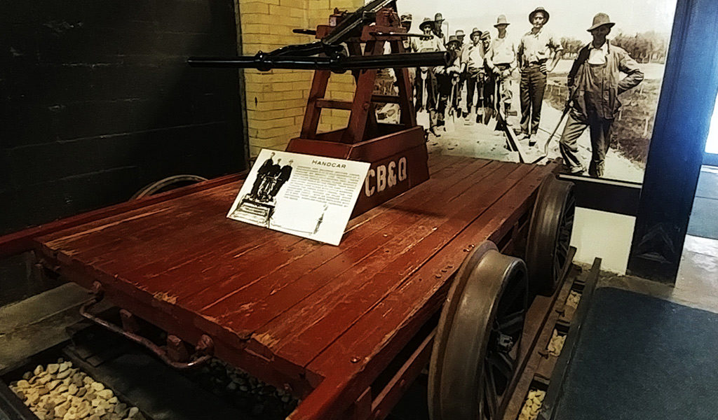A Chicago, Burlington and Quincy handcar